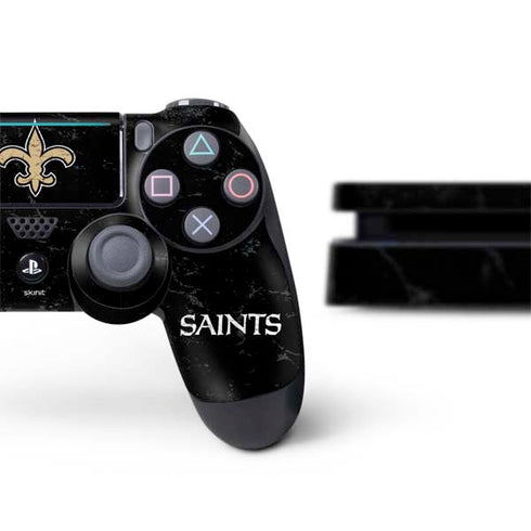 NFL New Orleans Saints Distressed PS4 Slim Bundle Skin